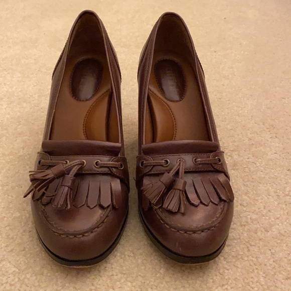 Umberto Raffini Brown Leather Pumps EU 36 US 5-5.5 Fringe & Tassles Heels - Picture 2 of 10